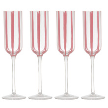 Stripe 180ml Champagne Glasses (Set of 4)