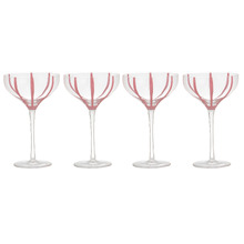 Stripe 220ml Coupe Glasses (Set of 4)