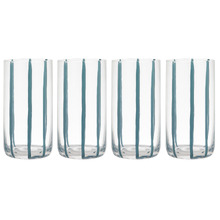 Stripe 450ml Highball Tumblers (Set of 4)