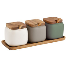 4 Piece Essentials Canister & Spoon Set