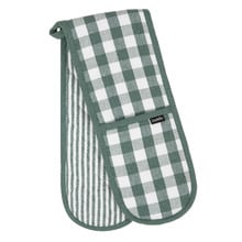 Eco Gingham Cotton-Blend Double Oven Mitt