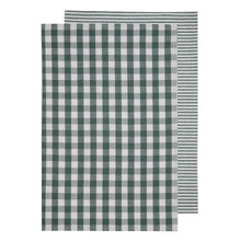 2 Piece Eco Gingham Cotton-Blend Kitchen Towel Set
