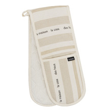 La Casa Cotton-Blend Double Oven Mitt