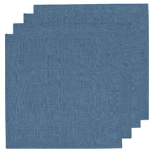 Dusty Blue Lina Cotton & Linen Napkins (Set of 4)