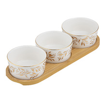 4 Piece Comet Dip Bowl & Tray Set