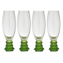 Garland Xmas Tree 220ml Champagne Glasses (Set of 4)