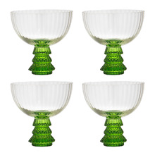 Garland Xmas Tree 250ml Coupe Glasses (Set of 4)