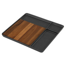 2 Piece Essentials Square Serving Board and Plate Set