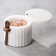 Mason Marble Salt Cellar and Spoon Set