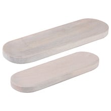 2 Piece Hampton Mango Wood Serving Tray Set