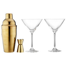 4 Piece Gold Aurora Cocktail Shaker Set