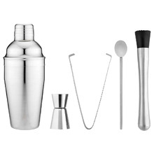 5 Piece Silver Aurora Cocktail Shaker Set