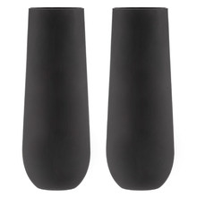 Matte Black Aurora Stemless Champagne Glasses (Set of 2)