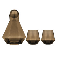 3 Piece Espresso Jaxon Glass Carafe & Tumbler Set