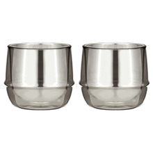 Charcoal Costa 200ml Glass Tumblers (Set of 2)