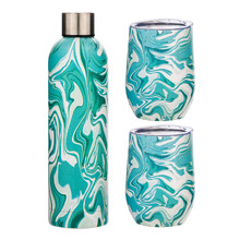 3 Piece Summer Swirl Insulated Drinkware Set