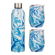 3 Piece Summer Swirl Insulated Drinkware Set