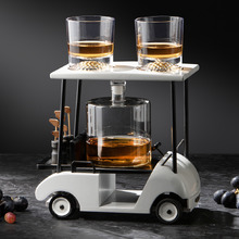 4 Piece Golf Preston 1L Whisky Decanter & Glass Set