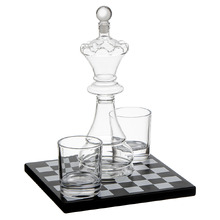 Preston Chess 700ml Decanter & 245ml Whisky Glass Set