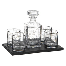 6 Piece Atlas 750ml Whisky Decanter & Glass Set