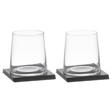 4 Piece Harvey 400ml Whisky Glass & Coaster Set