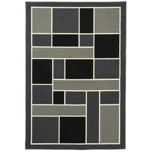 Block Grey Brussels Power-Loomed Rug