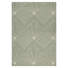 Green Mitra Power-Loomed Rug