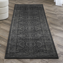 Dark Grey Marguerite Oriental Runner