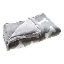 Grey & White Bone Dog Blanket