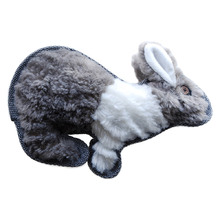 Grey Rabbit Plush Dog Toy