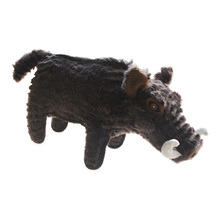 Brown Warthog Plush Dog Toy