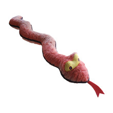 Red Snake Plush Dog Toy