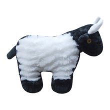 Black & White Goat Plush Dog Toy