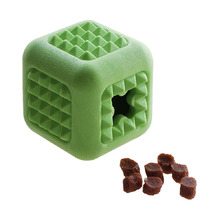 Green Cube Foam Treat Dog Toy