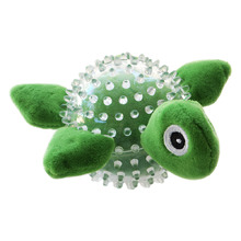 Green Turtle Plush Dog Toy