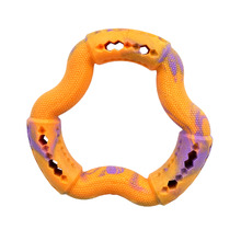 Orange Single Ring Foam Dental Treat Dog Toy