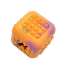 Orange Cube Foam Treat Dog Toy