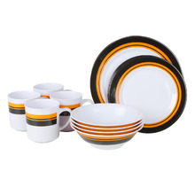16 Piece Melamine Camping Dinner Set
