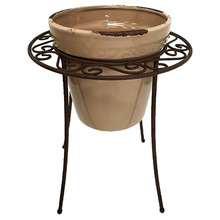 Brown Terracotta Pot On Stand