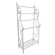 White Metal Towel Rack