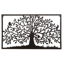 Rectangular Framed Tree Of Life Iron Wall Decor
