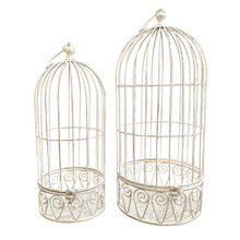 2 Piece Birdcage Hanging Planter Set