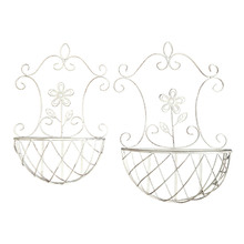 2 Piece Ornamental Wall Planter Set