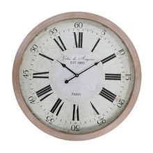 60cm White Distressed Wall Clock