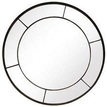 Black Zadie Round Wall Mirror