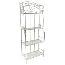 Floral 4 Tier Iron Bookcase