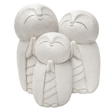 Triple Japanese Jizo Statue