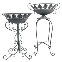 2 Piece Leaf Plant Stand Set