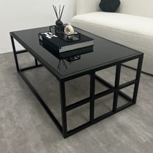 Karley Rectangular Glass-Top Coffee Table