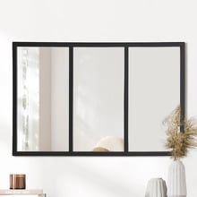 Kiera 3 Panel Iron Wall Mirror
